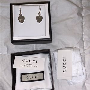Heart shaped Gucci earrings